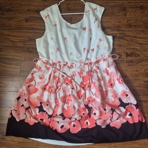 Vibrant Floral A-Line Dress